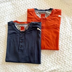 2 Puma Blue and Yellow Long Sleeve Tee